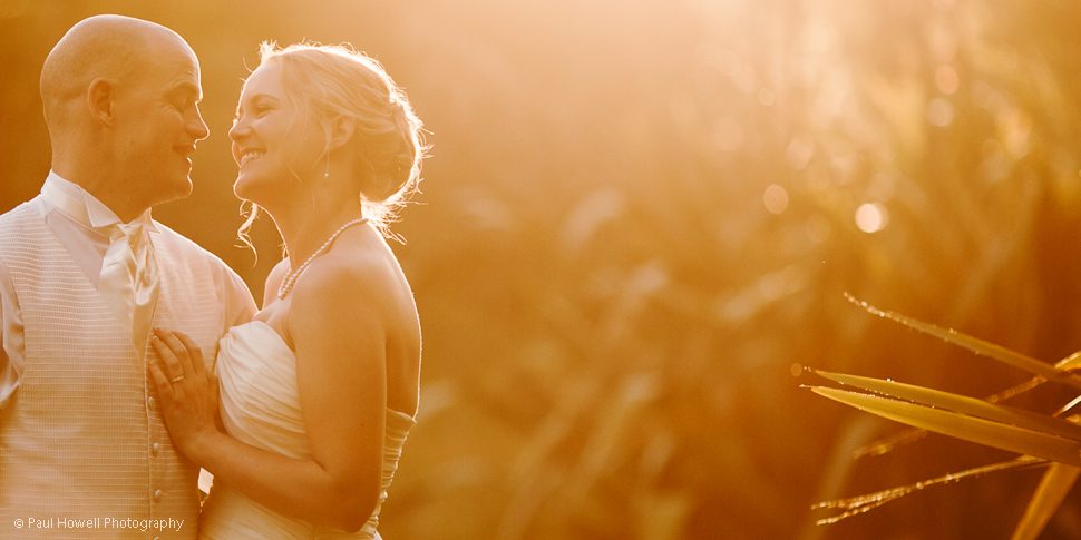 Beautiful sunset Wedding photograph taken at the Landing